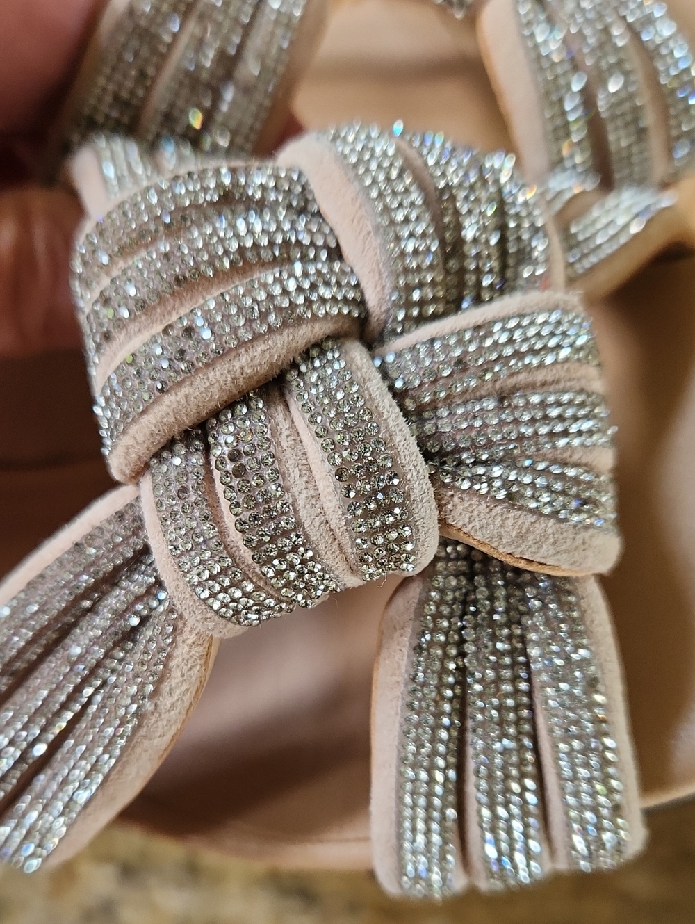 Lola Cruz Knot Embellished Crystal Rhinestones Slides Sandal Size EU 36 US 6 - Picture 13 of 14